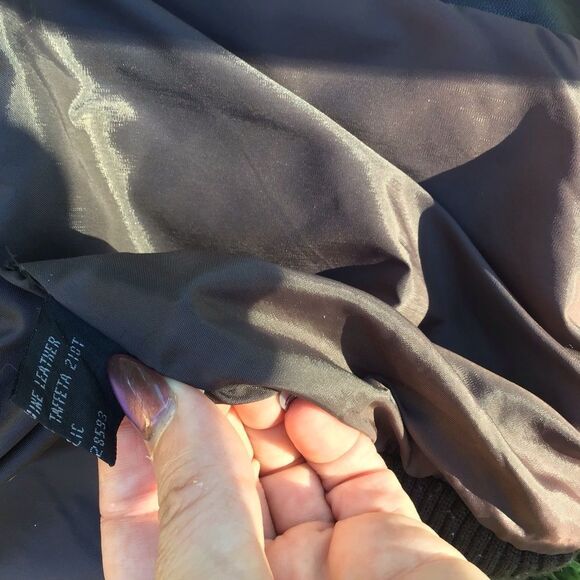 Vintage Members Only Brown Leather Bomber Jacket - Picture 8 of 8